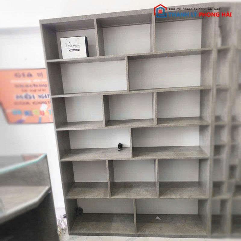 ke-sach-nhieu-ngan-1m45-cu-3 Kệ Sách Nhiều Ngăn 1m45 Cũ