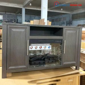 Kệ Tivi Gỗ Có Lò Sưởi Điện Kèm Remote Mới 99%