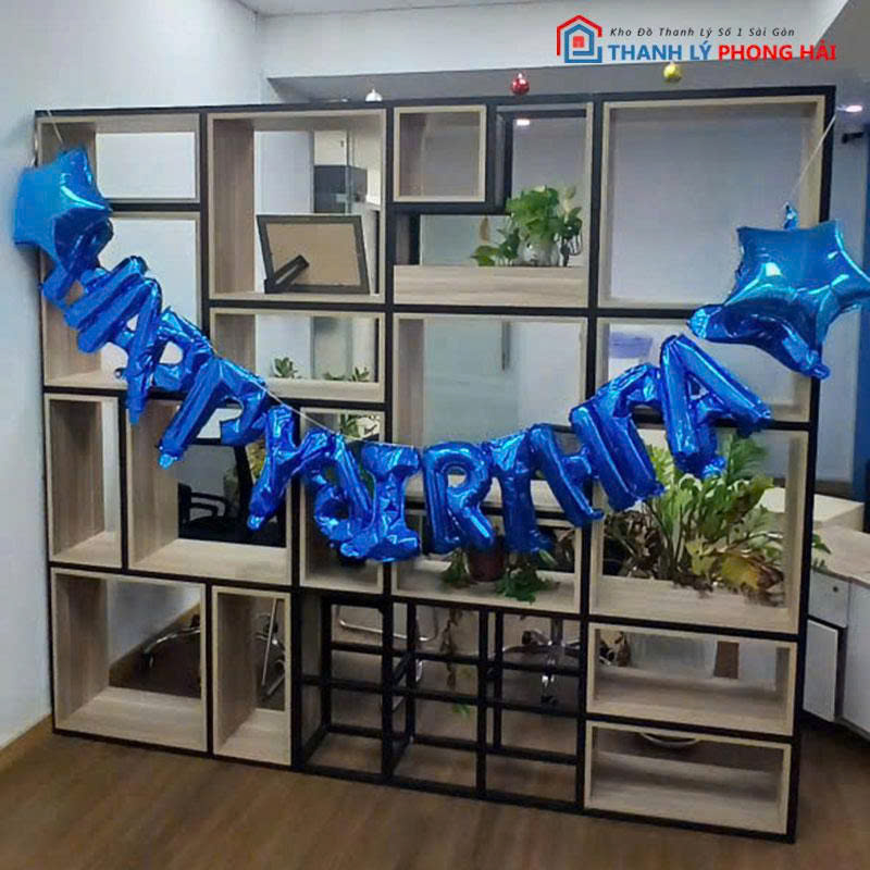 ke-trung-bay-van-phong Kệ Trưng Bày Văn Phòng Khung Sắt Mặt Gỗ Cũ