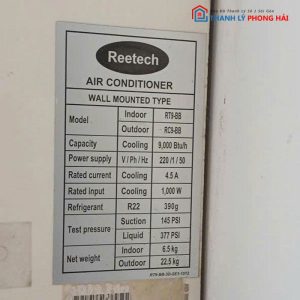 Máy Lạnh Reetech 1HP RT9-BB Cũ