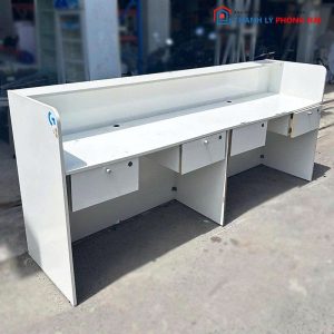 Quầy Lễ Tân 2m4 Cũ Dáng Dài Nhiều Hộc Kéo