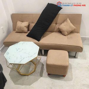 Sofa Bed Bọc Vải Kèm Bàn Kim Cương Cũ