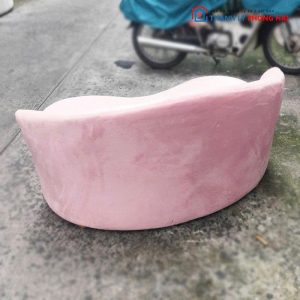 Sofa Hạt Đậu Bọc Nhung Màu Hồng Cũ