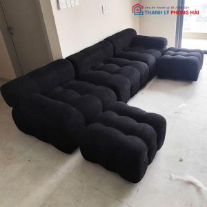 Sofa Múi Bọc Lông Cừu Kèm Đôn Cũ