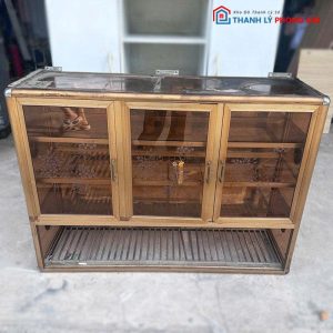 Tủ Bếp Treo Alu 1m2 Phối Kính Cũ
