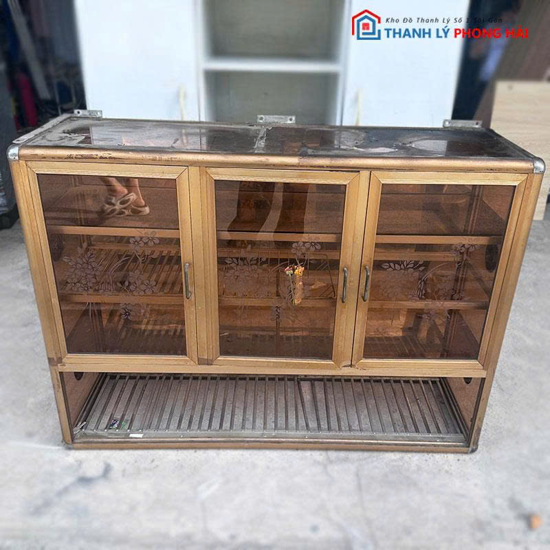 tu-bep-treo-alu-1m2-phoi-kinh-cu-1 Tủ Bếp Treo Alu 1m2 Phối Kính Cũ