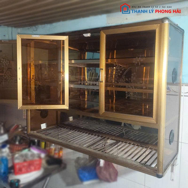tu-bep-treo-alu-1m2-phoi-kinh-cu-2 Tủ Bếp Treo Alu 1m2 Phối Kính Cũ