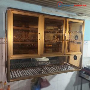 Tủ Bếp Treo Alu 1m2 Phối Kính Cũ