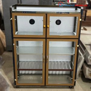 Tủ Chén Nhôm Alu Cánh Kính Mới 99% (Nhiều Mẫu)