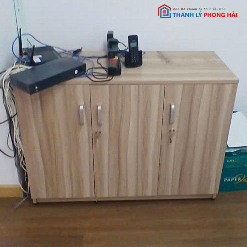 tu-ho-so-3-canh-go-mdf-cu-2 Tủ Hồ Sơ 3 Cánh Gỗ MDF Cũ