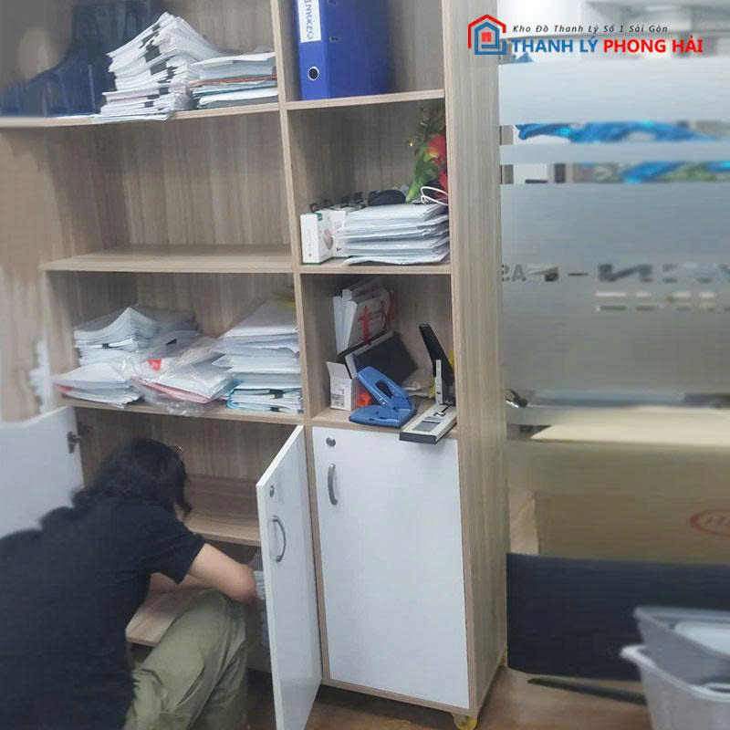 tu-ke-ho-so-kieu-mo-go-mdf-cu Tủ Kệ Hồ Sơ Kiểu Mở Gỗ MDF Cũ