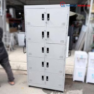 Tủ Locker Sắt 10 Ngăn Cũ