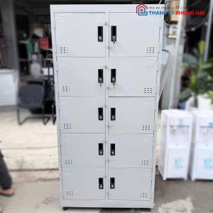 Tủ Locker Sắt 10 Ngăn Cũ