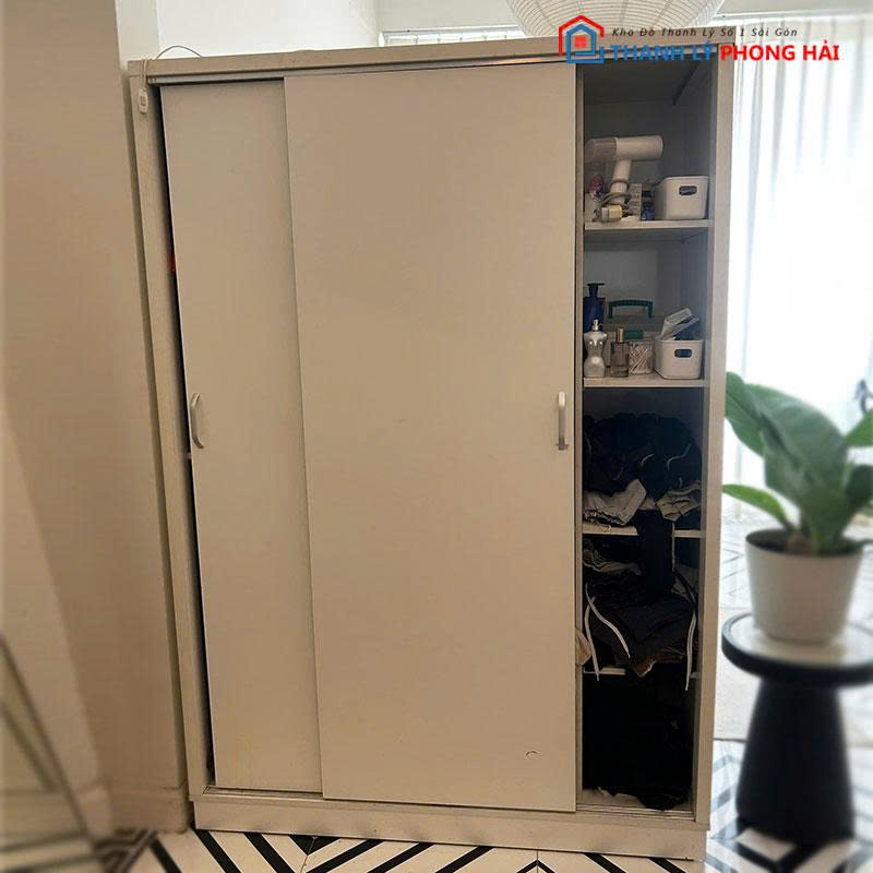 tu-quan-ao-1m4-cua-lua-2-canh-cu-2 Tủ Quần Áo 1m4 Cửa Lùa 2 Cánh Cũ