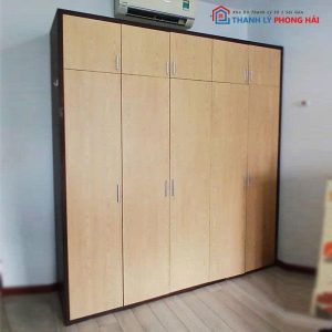 Tủ Quần Áo 2m4 5 Cánh Cũ Kèm Hộc Tủ Trên