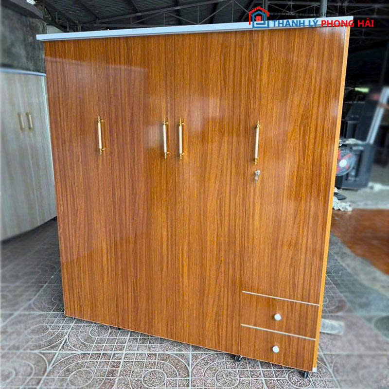tu-quan-ao-4-canh-co-hoc (2) Tủ Quần Áo 4 Cánh Có Hộc Mới 99%