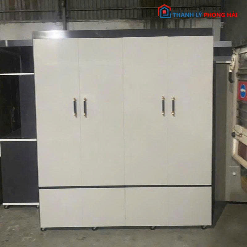tu-quan-ao-4-canh-co-hoc (5) Tủ Quần Áo 4 Cánh Có Hộc Mới 99%