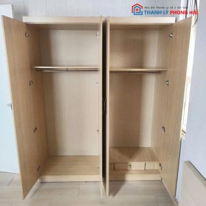 Tủ Quần Áo 4 Cánh Gỗ MDF Cũ