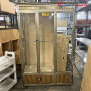 Tủ Quần Áo Alu 1m17 Cánh Kính Cũ