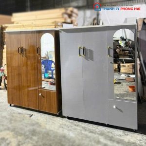 Tủ Quần Áo Nhựa 3 Cánh Có Gương Mới 99%