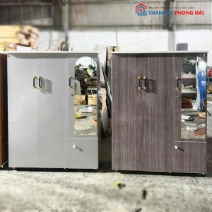 Tủ Quần Áo Nhựa 3 Cánh Có Gương Mới 99%