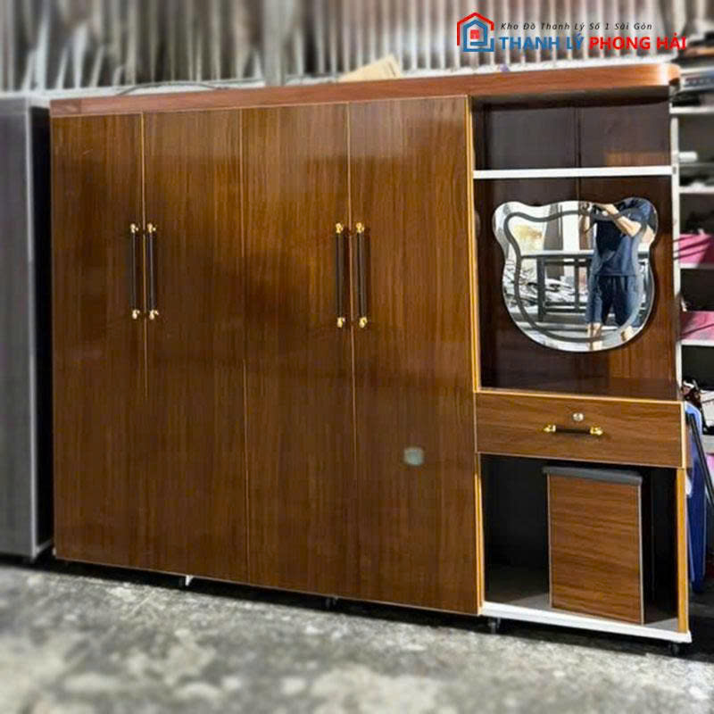 tu-quan-ao-nhua-dai-loan (1) Tủ Quần Áo Nhựa Đài Loan Phối Bàn Trang Điểm Mới 99% (Nhiều Mẫu)
