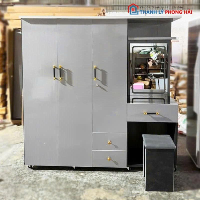 tu-quan-ao-nhua-dai-loan (14) Tủ Quần Áo Nhựa Đài Loan Phối Bàn Trang Điểm Mới 99% (Nhiều Mẫu)