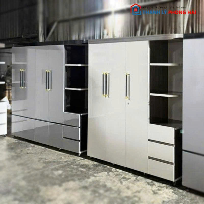 tu-quan-ao-nhua-dai-loan-3-canh (1) Tủ Quần Áo Nhựa Đài Loan 3 Cánh Kèm Kệ Mới 99%