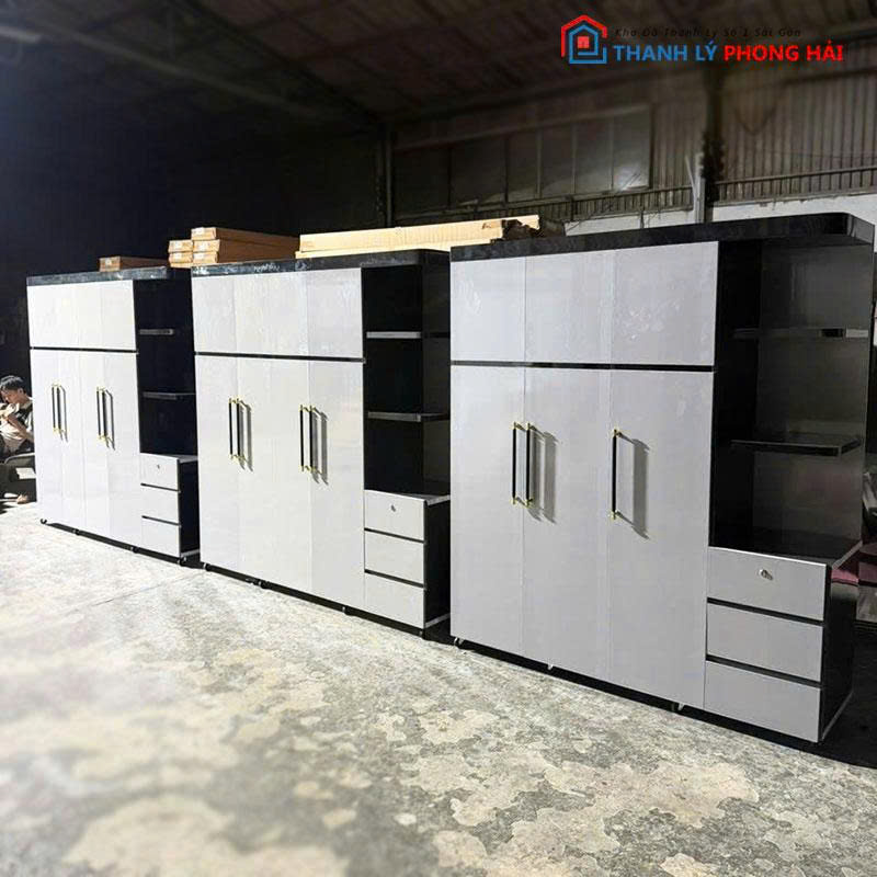 tu-quan-ao-nhua-dai-loan-3-canh (10) Tủ Quần Áo Nhựa Đài Loan 3 Cánh Kèm Kệ Mới 99%