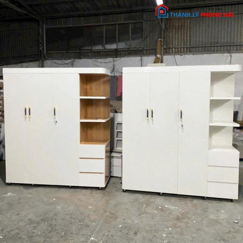 tu-quan-ao-nhua-dai-loan-3-canh (20) Tủ Quần Áo Nhựa Đài Loan 3 Cánh Kèm Kệ Mới 99%