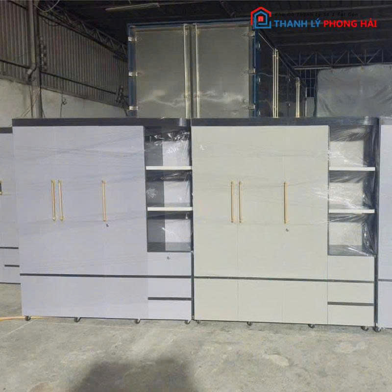 tu-quan-ao-nhua-dai-loan-3-canh (5) Tủ Quần Áo Nhựa Đài Loan 3 Cánh Kèm Kệ Mới 99%