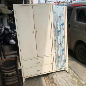 Tủ Quần Áo Sắt 3 Cánh Kèm Hộc Cũ