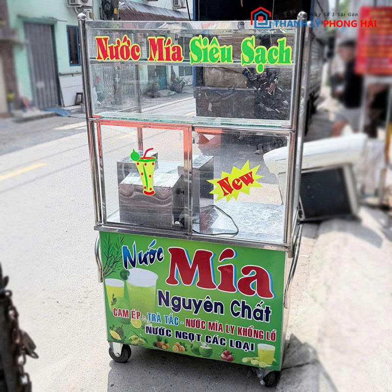 xe-ban-nuoc-mia-take-away-inox-cu Xe Bán Nước Mía Take Away Inox Cũ