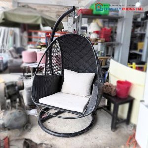 Xích Đu Lồng Chim Khung Sắt Cũ