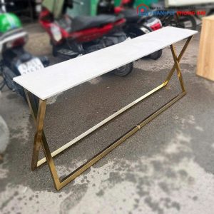 Bàn Console Trang Trí 1m83 Chân Inox Mạ PVD Cũ