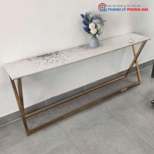 Bàn Console Trang Trí 1m83 Chân Inox Mạ PVD Cũ