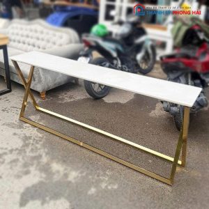 Bàn Console Trang Trí 1m83 Chân Inox Mạ PVD Cũ