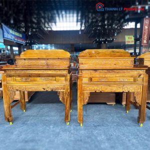 Bàn Cúng Gỗ Tràm 2 Tầng Mới 99%