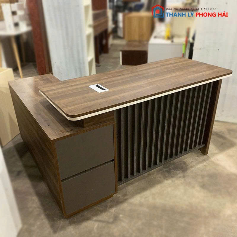 ban-giam-doc-goc-l-cu-go-mdf-kem-tu-phu-1 Bàn Giám Đốc Góc L Cũ Gỗ MDF Kèm Tủ Phụ