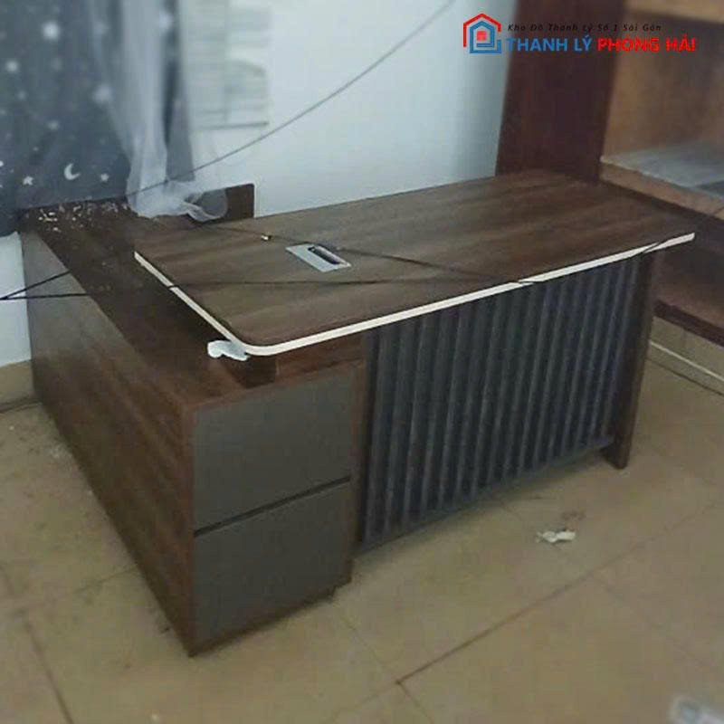 ban-giam-doc-goc-l-cu-go-mdf-kem-tu-phu Bàn Giám Đốc Góc L Cũ Gỗ MDF Kèm Tủ Phụ