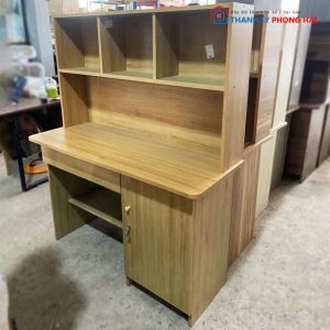 Bàn Học Có Kệ Sách Gỗ MDF Mới 99% (Nhiều KT)