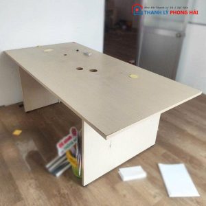 Bàn Họp 2m Gỗ MDF Có Lỗ Đi Dây Cũ