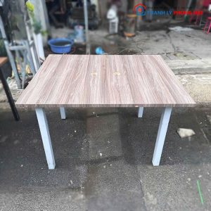 Bàn Làm Việc Đôi 1m2 Chân Sắt Hộp Mặt Gỗ MDF Cũ