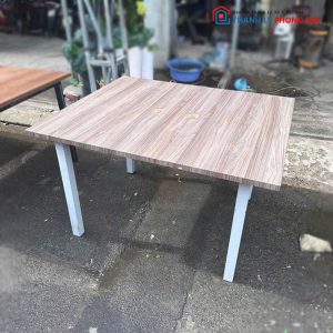 Bàn Làm Việc Đôi 1m2 Chân Sắt Hộp Mặt Gỗ MDF Cũ