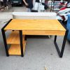 Bàn Làm Việc Gỗ Cao Su Cũ Kèm Kệ 2 Tầng