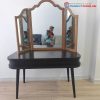 Bàn Phấn Gương 3 Cánh Chân Gỗ Cũ