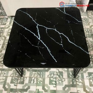 Bàn Sofa 60cm Mặt Kính Vân Đá Mới 99%