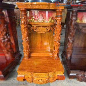 Bàn Thờ Thần Tài Thổ Địa Chạm Hoa Văn Mới 99%