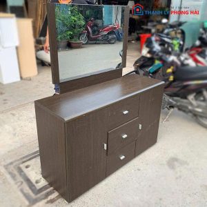 Bàn Trang Điểm Gỗ Cũ Kèm Gương Soi