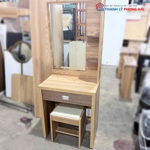 Bàn Trang Điểm Gỗ MDF Kèm Gương Cũ